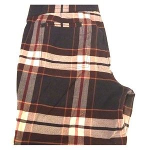 Loft XL plaid dress joggers elastic waist